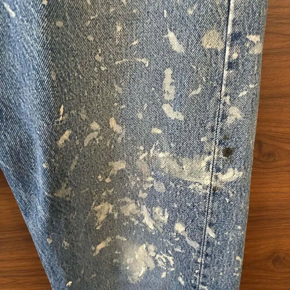 Levi’s 501 USA Made Paint Splatter Jeans Grunge Distressed Workwear W30